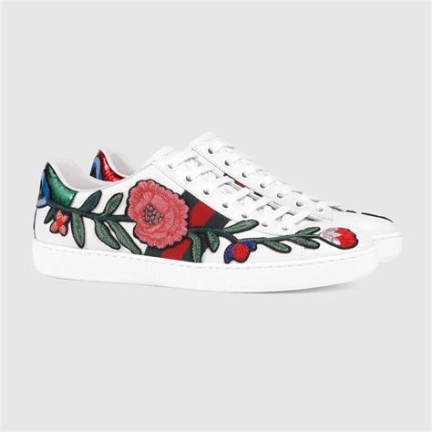 gucci floral aces|gucci ace embroidered sneakers.